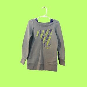 Nike Kids Gray and Purple Sweatshirt